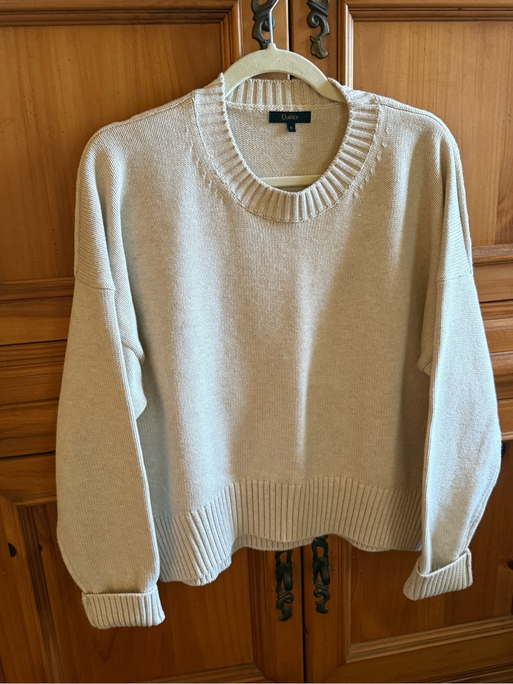 Quince Cotton Boyfriend Crewneck Sweater, small